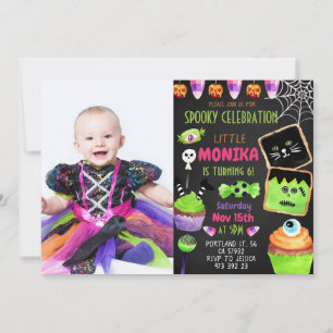 Halloween Candy Cookies Birthday-inbjudan Inbjudningar