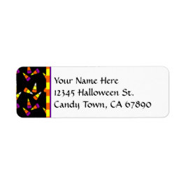 Halloween Candy corn Anpassningsbar Adressetikette Returadress Etikett