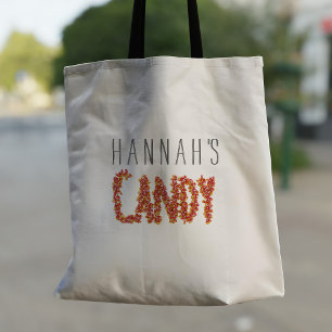 Halloween Candy corn Bus eller godis Personlig Tygkasse