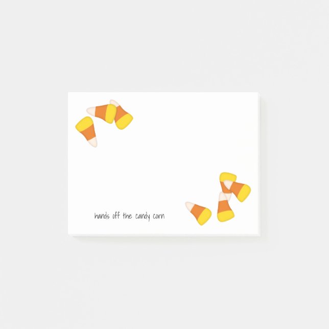 Halloween candy corn delar post-it block (Framsida)
