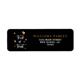 Halloween Candy corn-etiketter Returadress Etikett