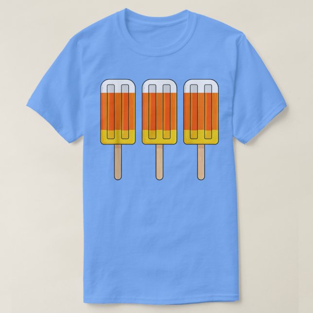 Halloween Candy Corn Funny Ice Cream Popsicles  T Shirt (Design framsida)