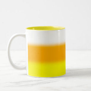 Halloween Candy corn Gradient Två-Tonad Mugg