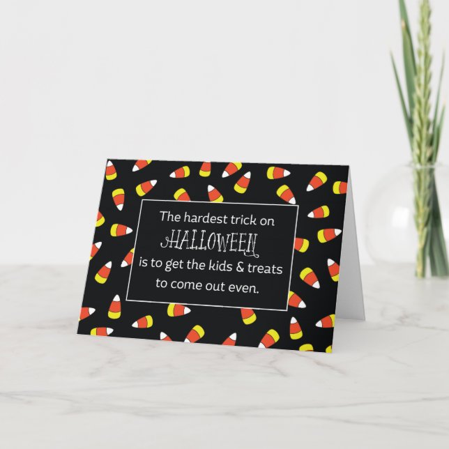 Halloween Candy corn Humor Kort (Framsida)
