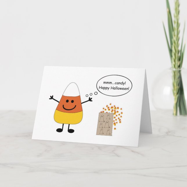 Halloween Candy corn Man-kort Kort (Framsida)