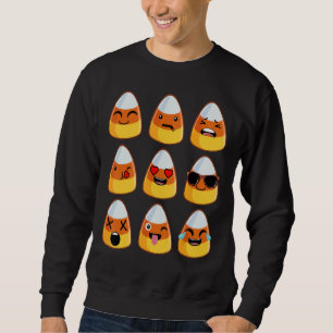 Halloween Candy corn Manar Women Kids Lång Ärmad Tröja