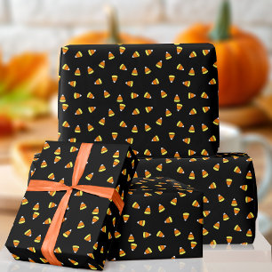 Halloween Candy corn Mönster Black Wrapping Papper Presentpapper