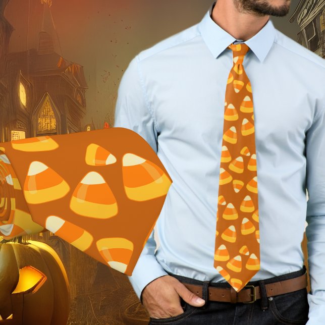 Halloween Candy corn Mönster Orange Tie Slips (Skapare uppladdad)