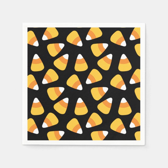 Halloween Candy corn Mönster Pappra Napkins Pappersservett (Framsidan)