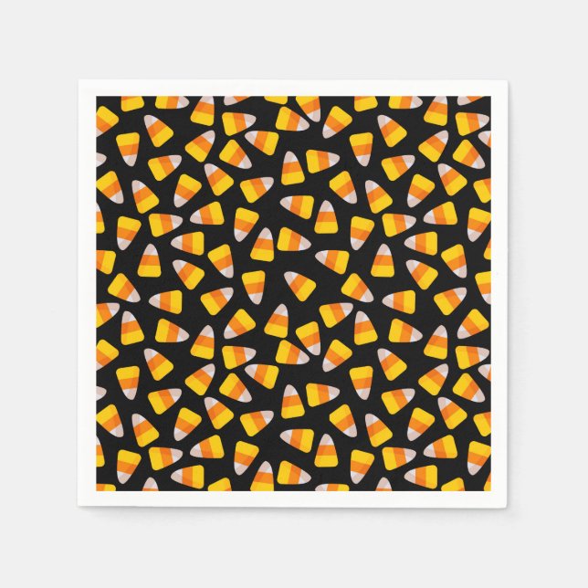 Halloween Candy corn Pappra Napkins Pappersservett (Framsidan)