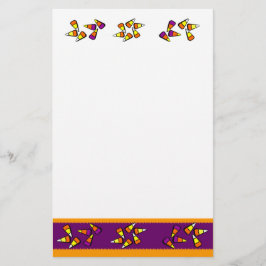 Halloween Candy corn Plain Stationery Brevpapper