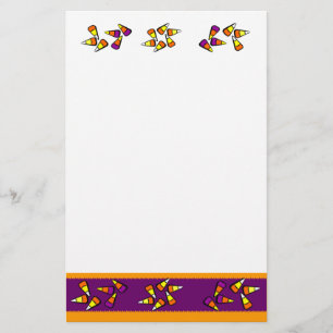 Halloween Candy corn Plain Stationery Brevpapper