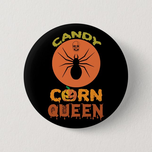 Halloween Candy corn Queen Birthday Knapp (Framsida)