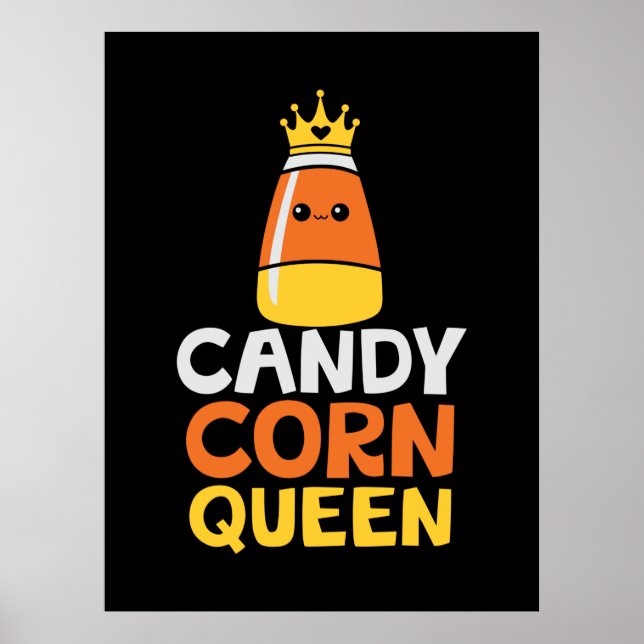 Halloween Candy corn Queen Krona Cute Birthday Poster (Framsidan)