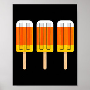 Halloween Candy corn Roligt Ice Cream Popsicles Poster