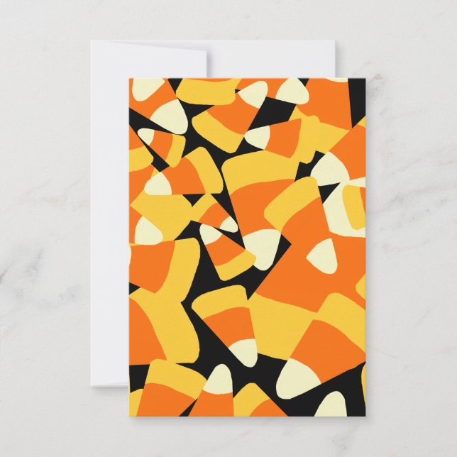 Halloween Candy Corn Seamless Pattern Kort (Framsida)