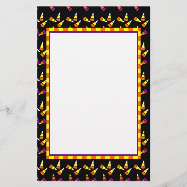 Halloween Candy corn Stationery Brevpapper (Framsida)