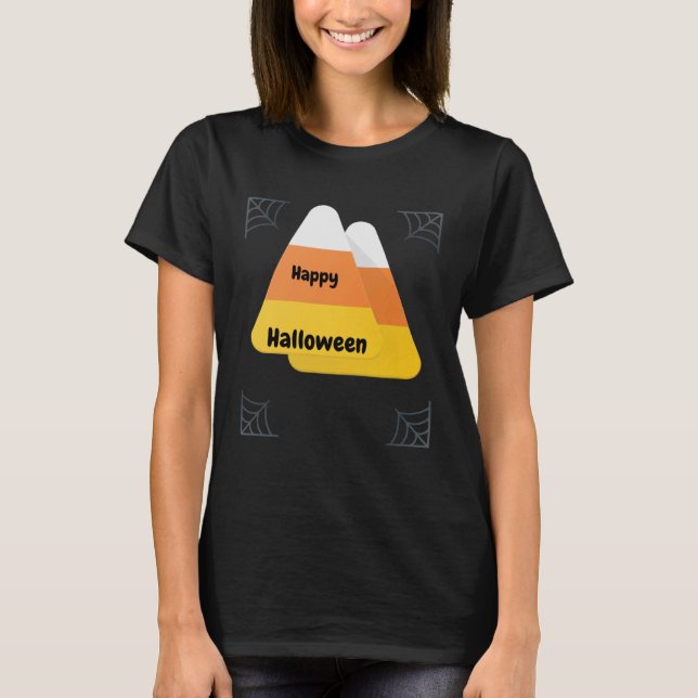 Halloween Candy corn T Shirt (Framsida)