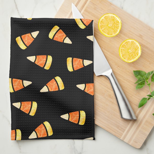 Halloween Candy corn-utskrift Kökshandduk (Skapare uppladdad)