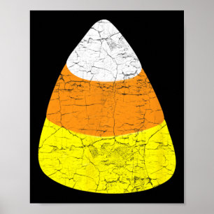 Halloween Candy corn Vintage Illustration - Candy Poster