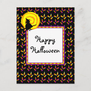 Halloween Candy corn vykort