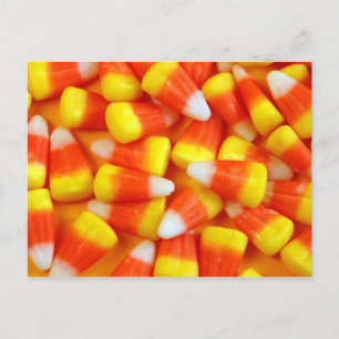Halloween candy corn vykort