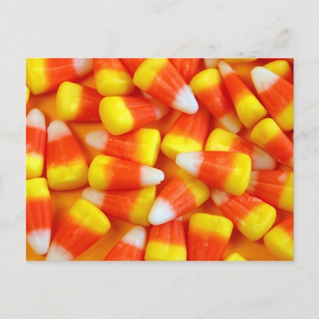 Halloween candy corn vykort (Framsida)