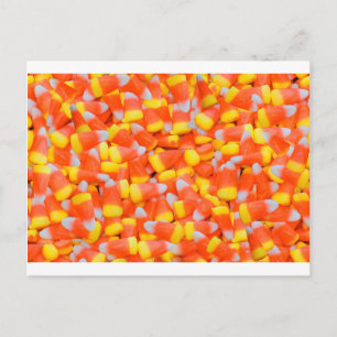 halloween candy corn vykort