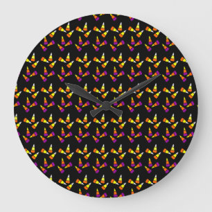 Halloween Candy corn Wall Clock Stor Klocka