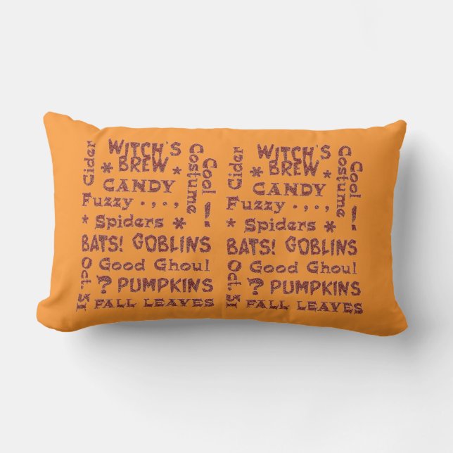 Halloween Candy Costume okt 31 Orange och Black Lumbarkudde (Framsida)