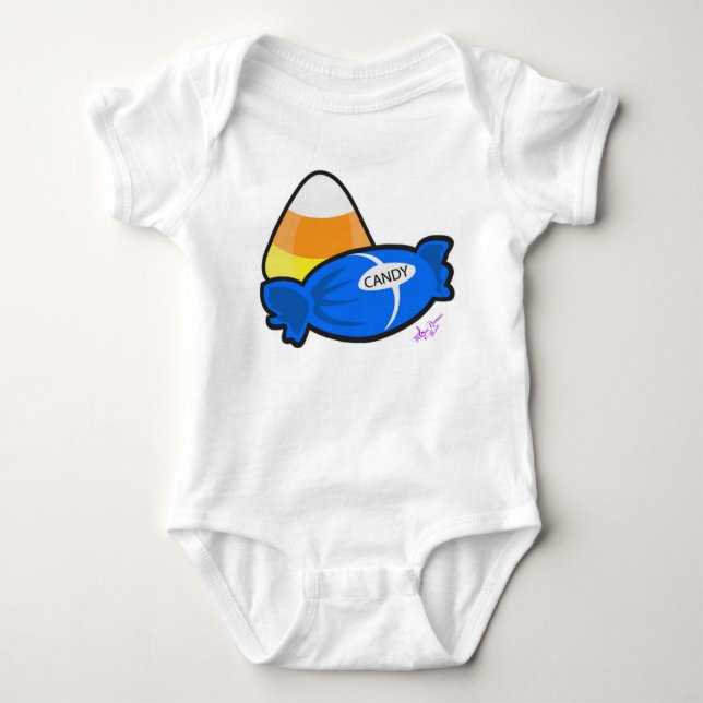Halloween Candy Infant Creeper T-shirt (Framsida)