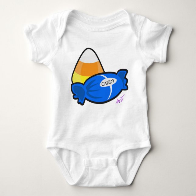 Halloween Candy Infant Creeper Tee (Framsida)