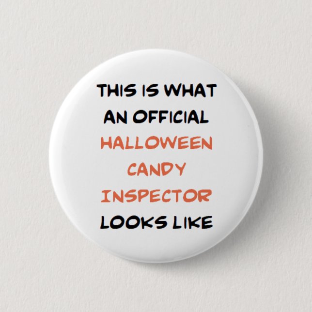 halloween candy-inspektör, officiell knapp (Framsida)