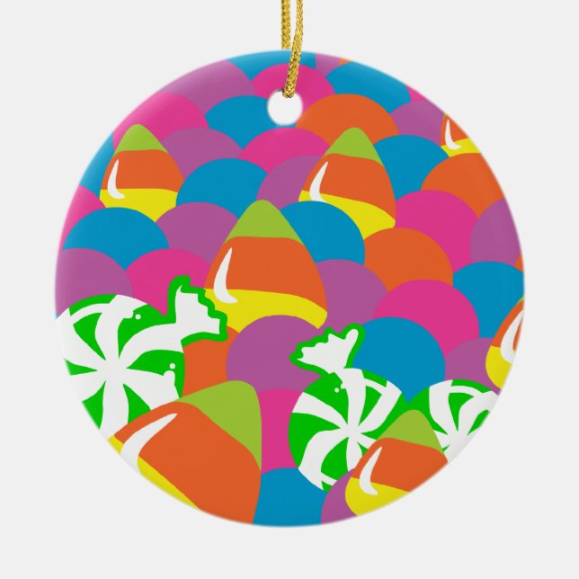 Halloween Candy Julgransprydnad Keramik (Framsidan)