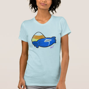 Halloween Candy Light Blue Bra Jersey T-Shirt