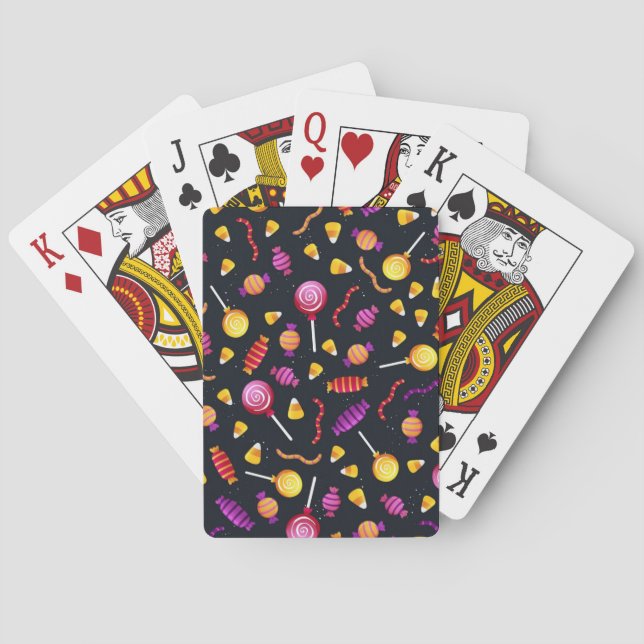 Halloween candy mönster casinokort (Baksidan)