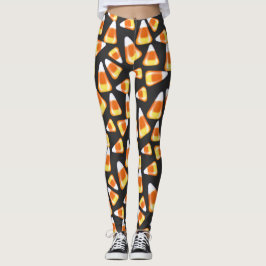 Halloween candy mönster, roligt candy corn-behandl leggings