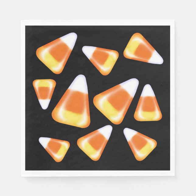 Halloween candy mönster, roligt candy corn-behandl pappersservett (Framsidan)