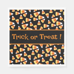 Halloween candy mönster, roligt candy corn-behandl pappersservett