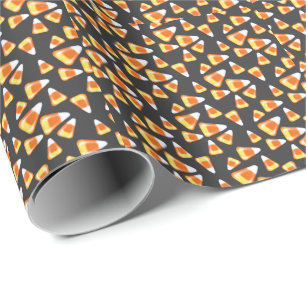 Halloween candy mönster, roligt candy corn-behandl presentpapper