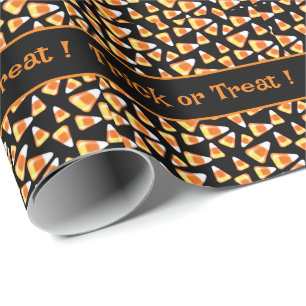 Halloween candy mönster, roligt candy corn-behandl presentpapper