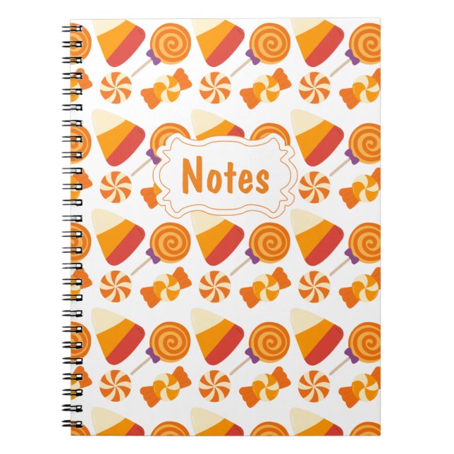 Halloween Candy Notebook Anteckningsbok (Framsidan)