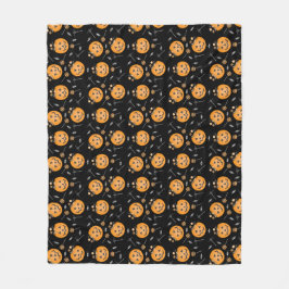 Halloween Candy Pumpkin Bucket Mönster Fleecefilt