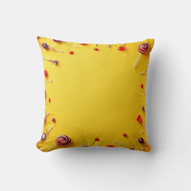 Halloween Candy Ram Pillow Kudde (Framsida)