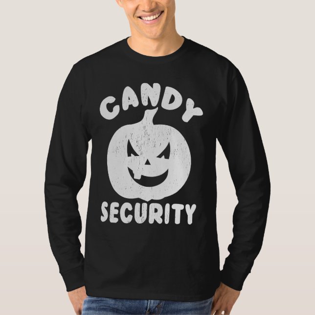 Halloween  Candy Security T Shirt (Framsida)