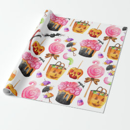 Halloween Candy Sweets Spooky Wrapping Papper Presentpapper