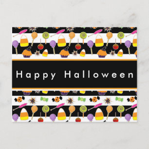 Halloween Candy & Sweets vycard Vykort