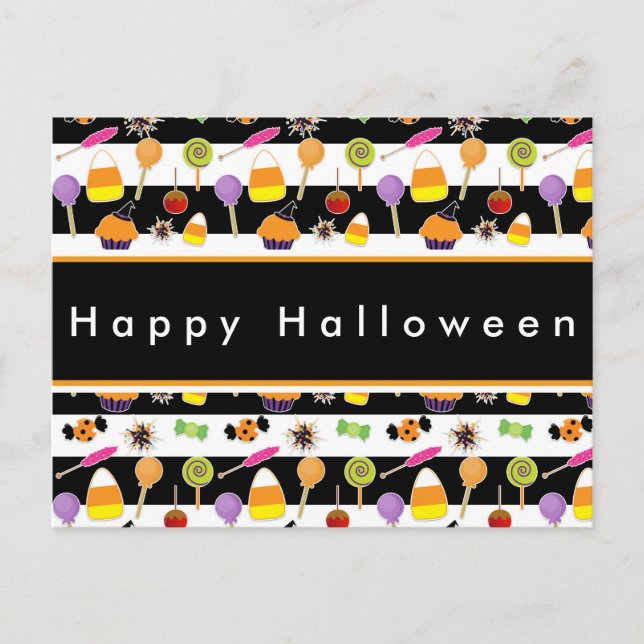 Halloween Candy & Sweets vycard Vykort (Framsida)