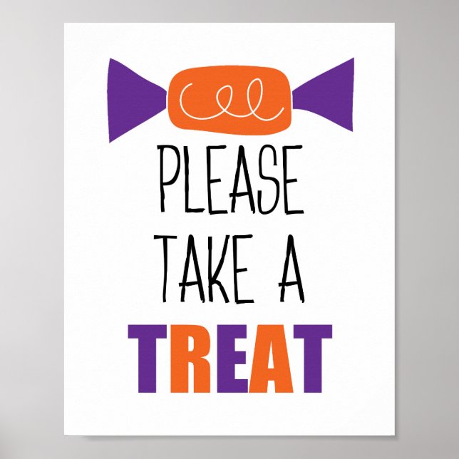 Halloween Candy, ta en behandling Poster (Framsidan)