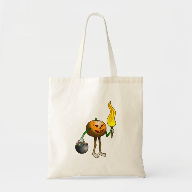 Halloween Candy Tote Bag Tygkasse (Framsidan)